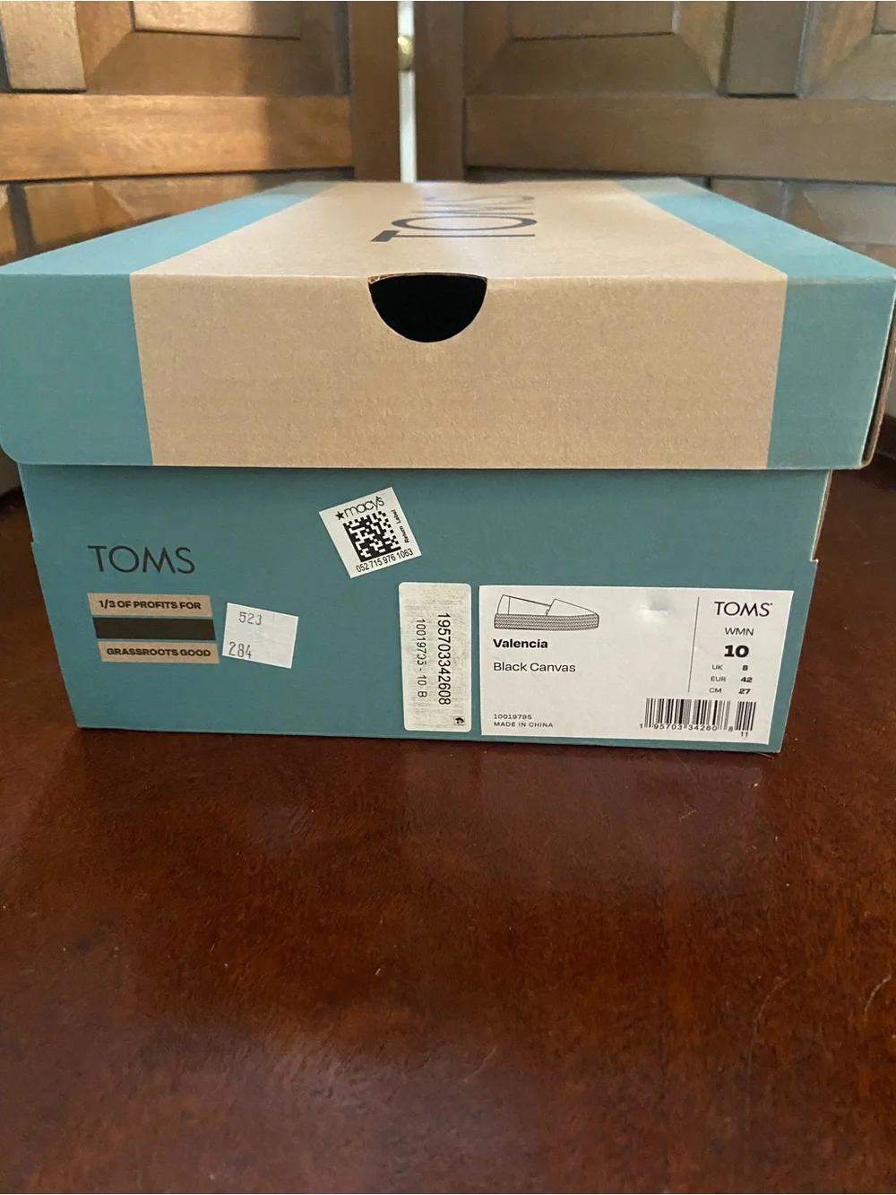 Toms Black Canvas Espadrille Platform Slip-Ons